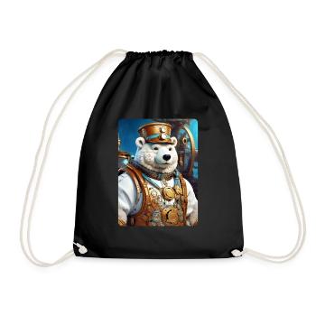 Ours de glace steampunk 1.12 - Sac de sport léger - noir - Devant