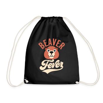 Beaver Fever Animal Rodent - Turnbeutel - Schwarz - Vorne