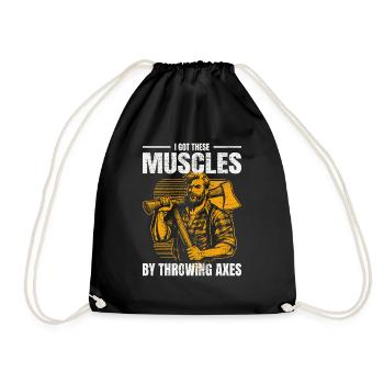 Maîtrise de la Forge musculaire : Lancer de hache de bûcheron - Sac de sport léger - noir - Devant