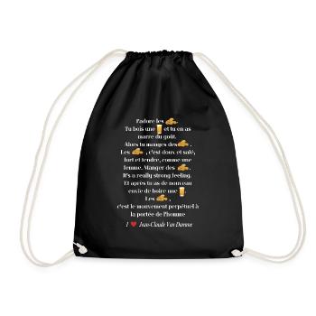 J’adore les cacahuètes JCVD | QUOTE - Sac de sport léger - noir - Devant