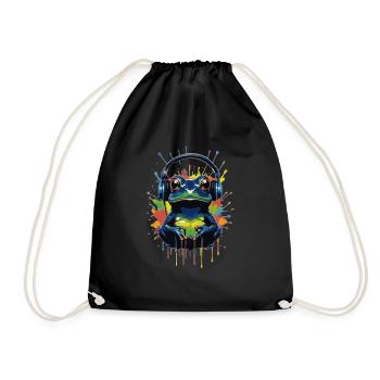 Frog Headset - Turnbeutel - Schwarz - Vorne