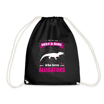 Just a Girl who loves Alligatoren Outfit - Turnbeutel - Schwarz - Vorne