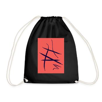 Abstraction africaine indigène en bleu rouge - Sac de sport léger - noir - Devant