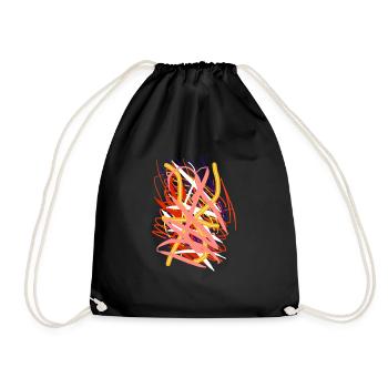 Abstrakte farbige Spinne Kunst auf T-Shirt - Turnbeutel - Schwarz - Vorne