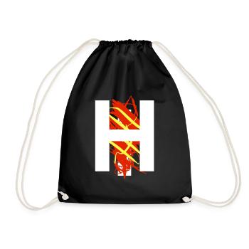 Burning helipad - Drawstring Bag - black - Front