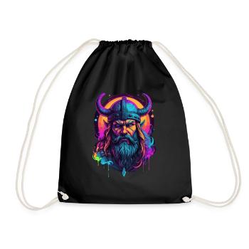 Viking coloré - Sac de sport léger - noir - Devant