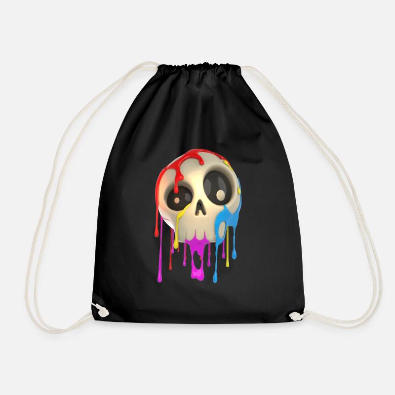 Totenkopf Bunt - Turnbeutel - Schwarz