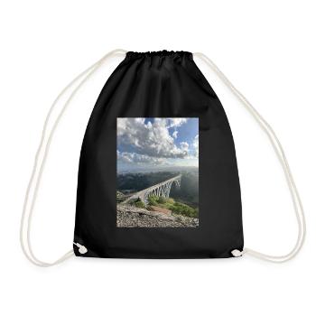 IMG 8654 - Drawstring Bag - black - Front