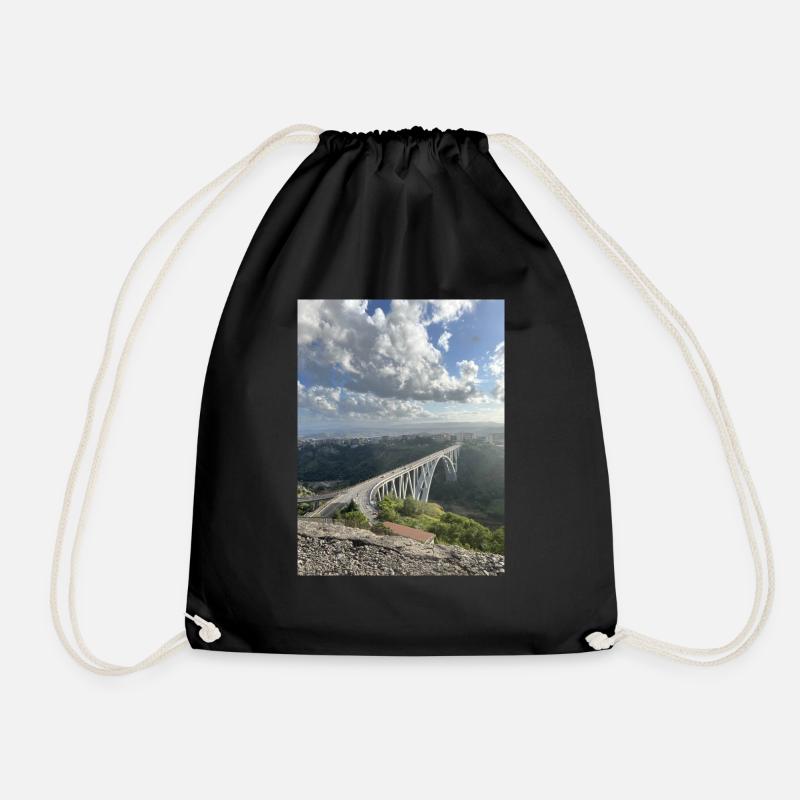 IMG 8654 - Drawstring Bag - black