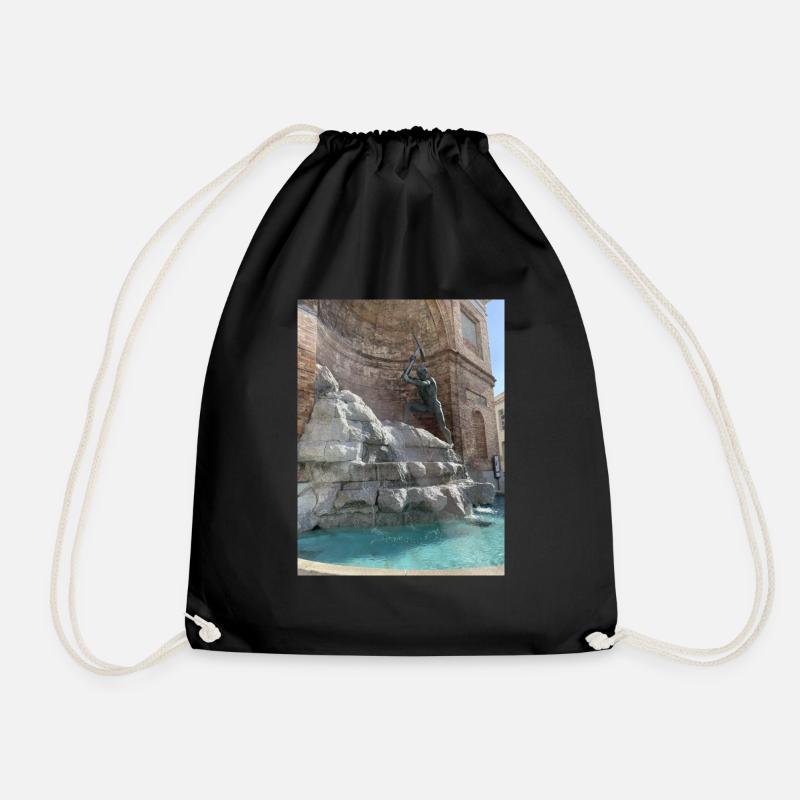 IMG 9594 - Drawstring Bag - black