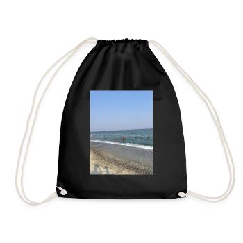 IMG 9498 - Drawstring Bag - black - Front