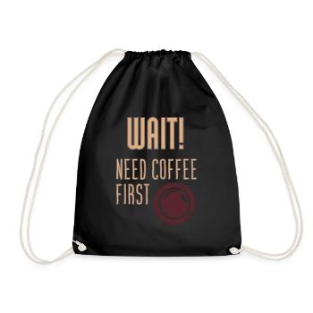 J’ai besoin de café, j’ai besoin d’une pause ! - Sac de sport léger - noir - Devant