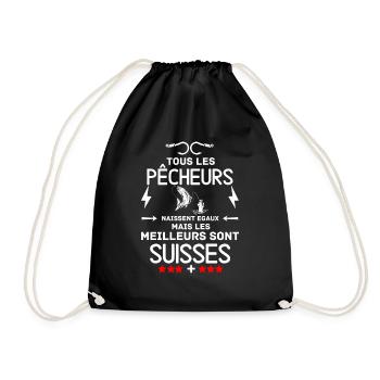 Meilleurs pêcheurs suisses - Sac de sport léger - noir - Devant