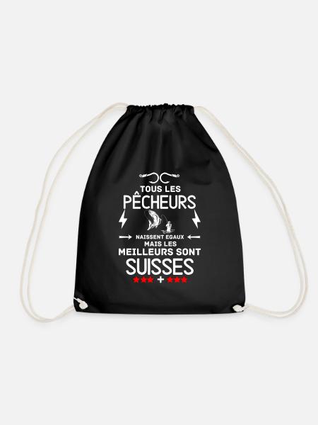 Meilleurs pêcheurs suisses - Sac de sport léger - noir