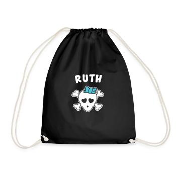 Pirate Ruth Design pour les filles et les femmes - Sac de sport léger - noir - Devant