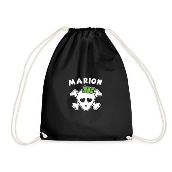 Pirate Marion Design pour les filles et les femmes - Sac de sport léger - noir - Devant