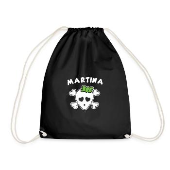 Pirate Martina Design for Girls and Women - Drawstring Bag - black - Front