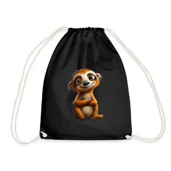 Toons #lovely paresseux - Sac de sport léger - noir - Devant