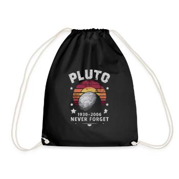 Pluto 1930-2006 Never Forget Retro Stil - Turnbeutel - Schwarz - Vorne