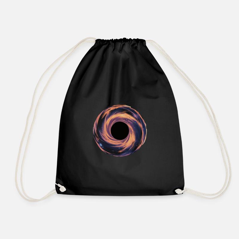 Fascinating black hole experience - Drawstring Bag - black