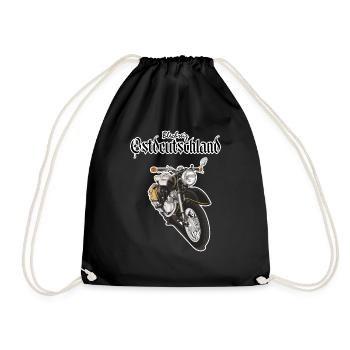 Motorrad Zschopau Illustration - Turnbeutel - Schwarz - Vorne
