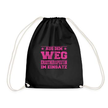 Ergothérapeute à l’écart en conception d’action - Sac de sport léger - noir - Devant