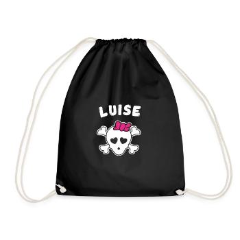 Pirate Luise Design for Girls and Women - Drawstring Bag - black - Front