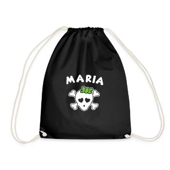 Design Pirate Maria pour filles et femmes - Sac de sport léger - noir - Devant