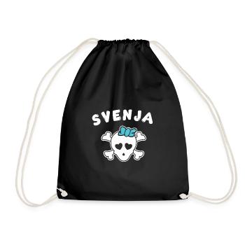 Piratin Svenja Design für Mädchen und Frauen - Turnbeutel - Schwarz - Vorne