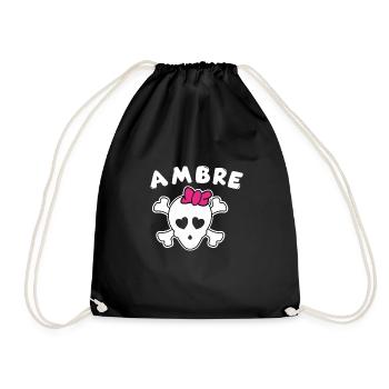 Pirate Ambre Design pour les filles et les femmes - Sac de sport léger - noir - Devant