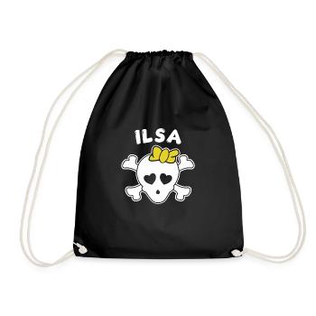 Pirate Isla Design for Girls and Women - Drawstring Bag - black - Front