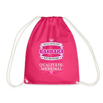 Qualitätsmerkmal Barbara einfach Erstklassig - Turnbeutel - Fuchsia - Vorne