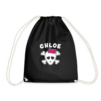 Piratin Chloe Design für Mädchen und Frauen - Turnbeutel - Schwarz - Vorne