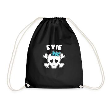 Pirate Evie Design pour les filles et les femmes - Sac de sport léger - noir - Devant