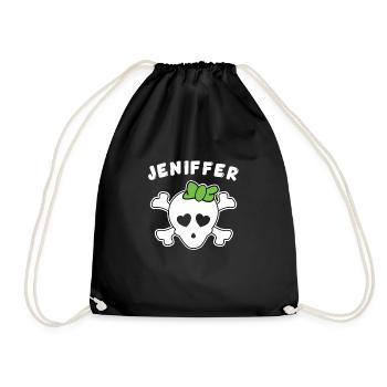 Pirate Jennifer Design pour les filles et les femmes - Sac de sport léger - noir - Devant