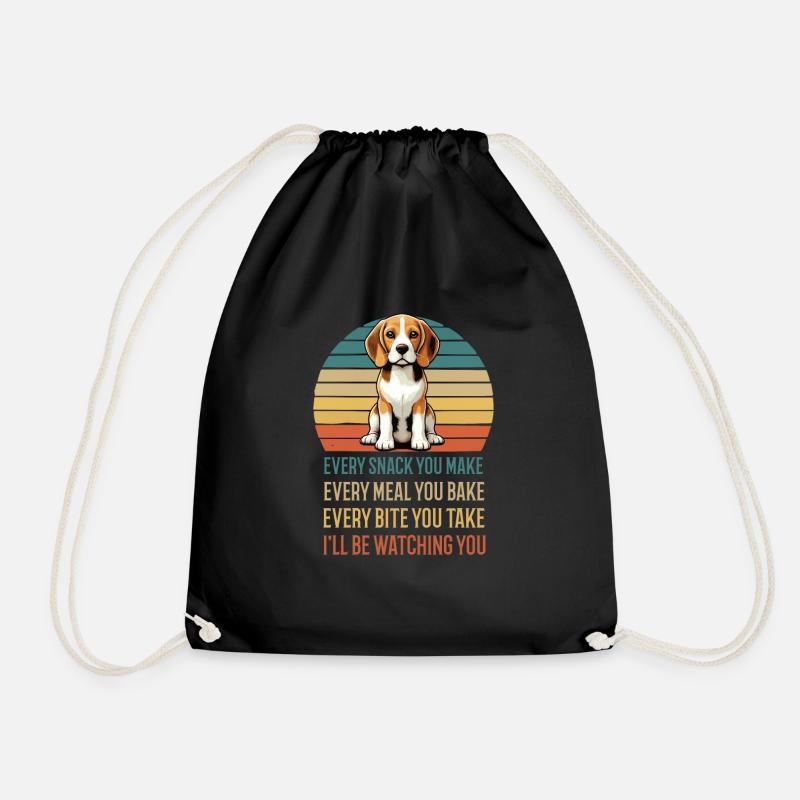 Every Snack You make Beagle Beaglebesitzer Hund - Turnbeutel - Schwarz