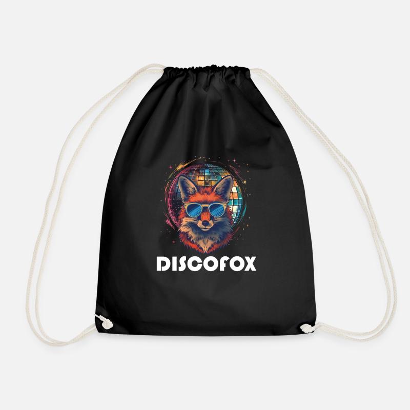 Discofox tanzen, Tänzer Shirt, Disco, Tanzschule - Turnbeutel - Schwarz