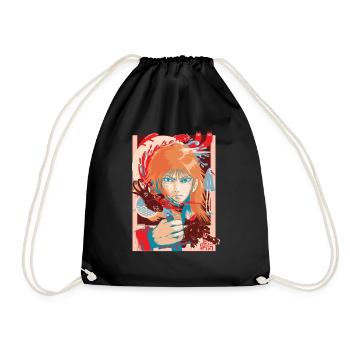 Vintage anime samurai 2 - Drawstring Bag - black - Front