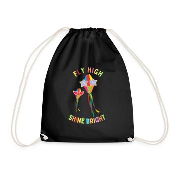 FLY HIGH SHINE PRIDE - Turnbeutel - Schwarz - Vorne