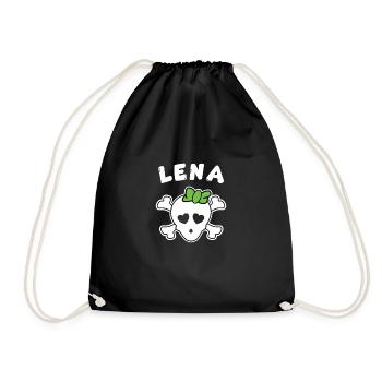 Pirate Lena Design for Girls and Women - Drawstring Bag - black - Front
