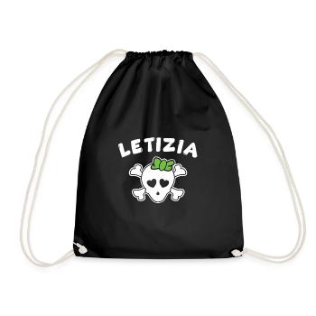Pirate Letizia Design pour les filles et les femmes - Sac de sport léger - noir - Devant