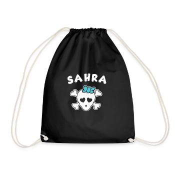 Piratin Sahra Design für Mädchen und Frauen - Turnbeutel - Schwarz - Vorne