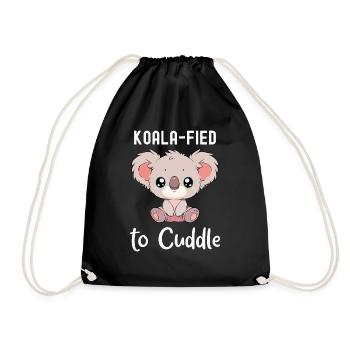 Koala-fied to Cuddle! - Drawstring Bag - black - Front