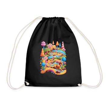Candyland Adventure - Drawstring Bag - black - Front