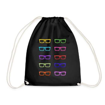 Colourful Glasses - Drawstring Bag - black - Front