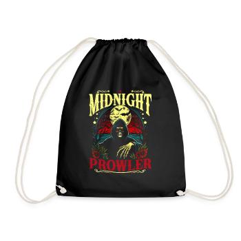 Comic VintageSkull Midnight Prowler im Retro Style - Turnbeutel - Schwarz - Vorne