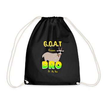 GOAT Bro - Turnbeutel - Schwarz - Vorne