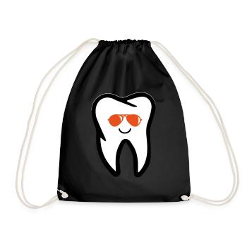 Tooth Sunglasses - Drawstring Bag - black - Front