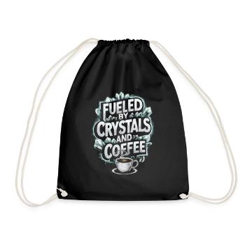 La force grâce aux cristaux et à la caféine - Sac de sport léger - noir - Devant