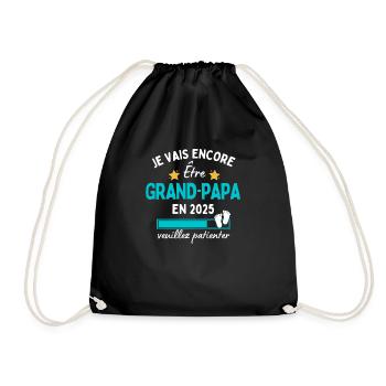 Je encore Être Grand-Papa en 2025 Cadeau Papy - Sac de sport léger - noir - Devant